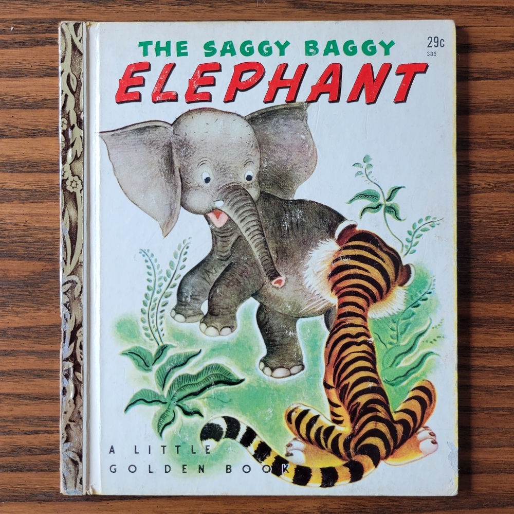 Vintage 1947 "The Saggy Baggy Elephant" Hardcover Book by K. & B. Jackson